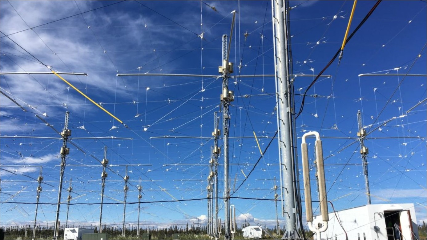 Antény systému HAARP na Aljašce.