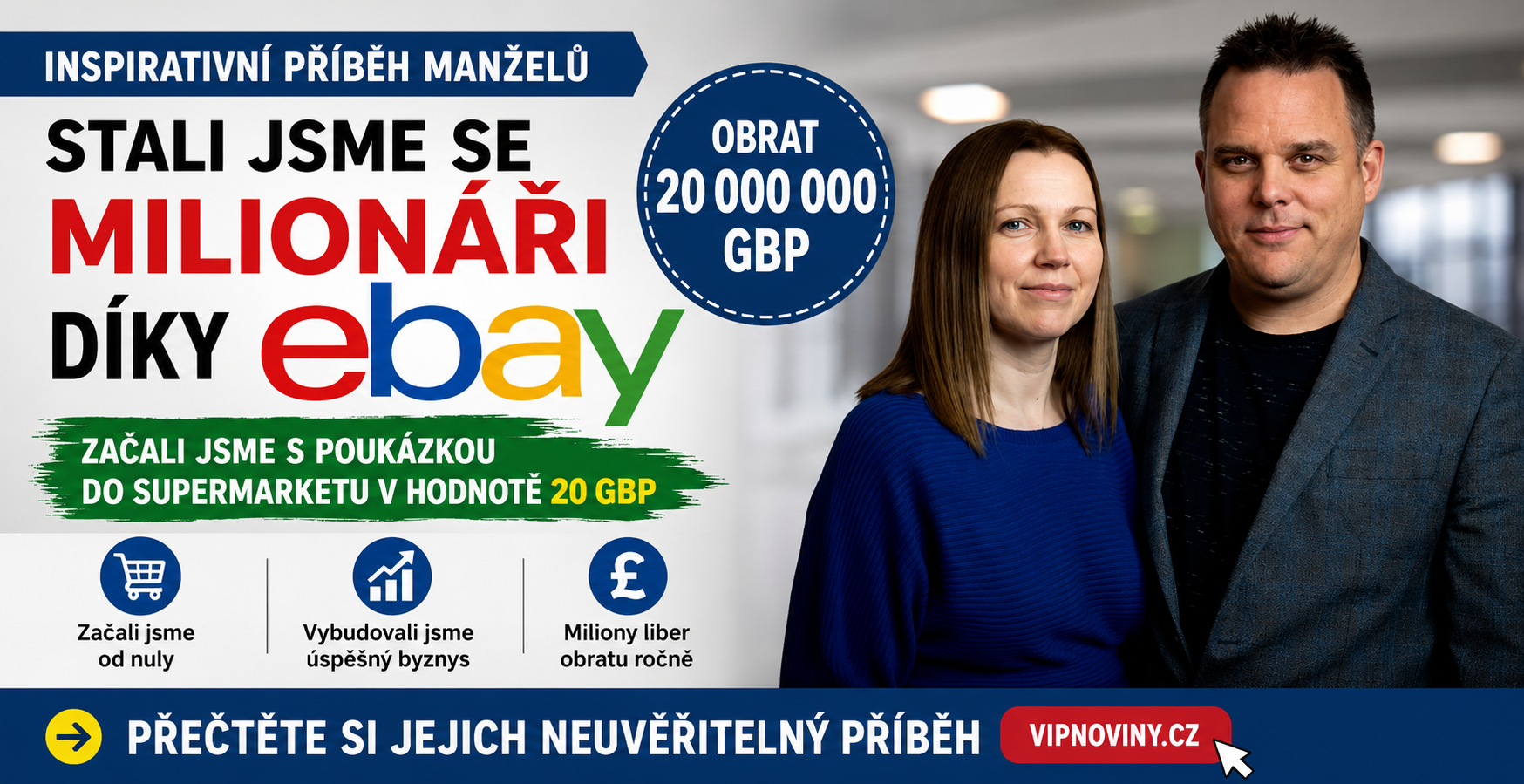 Inspirativní příběh manželů, kteří díky podnikání na eBay vybudovali obrat 20 000 000 GBP
